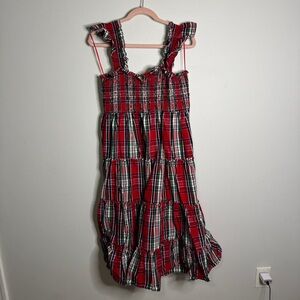 Crown & Ivy Multicolor Plaid Smocked Dress